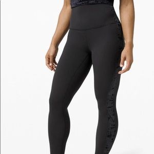 Lululemon super high rise aligns limited edition crushed velvet
